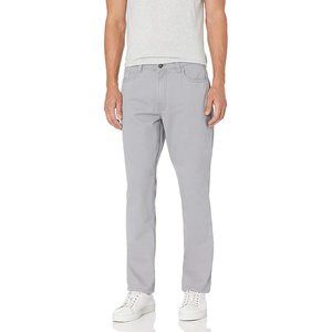 NWT Men Size 46x32 Arrow 1851 Gray Big and Tall 5 Pocket Straight Fit Twill Pant